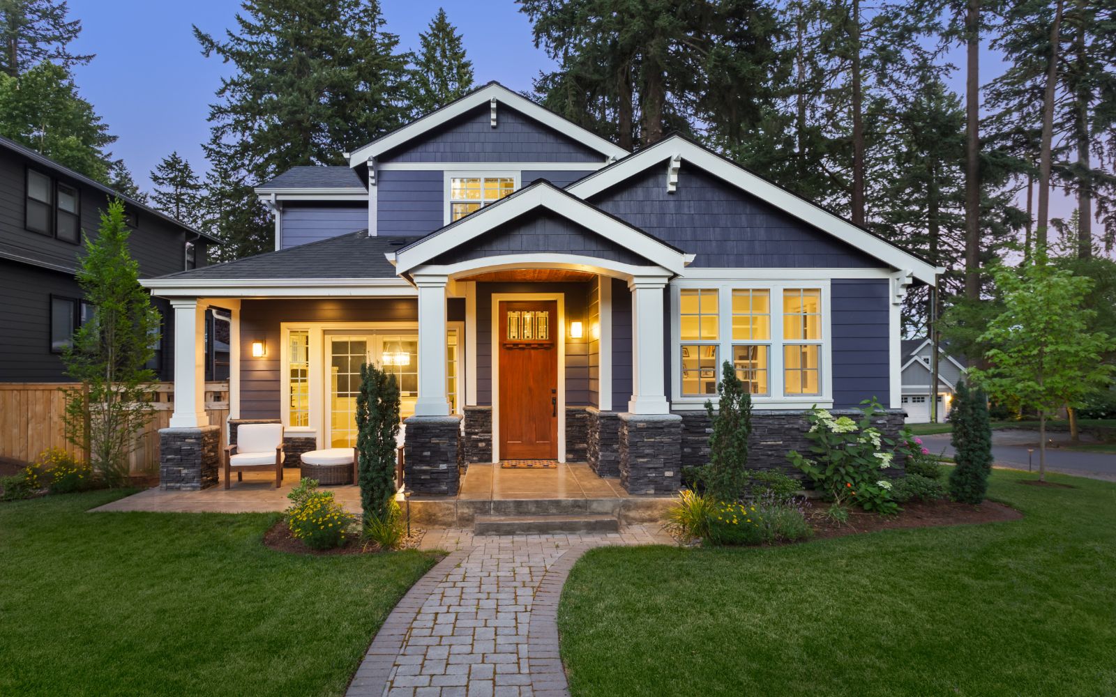 exterior of a home surrounded by trees